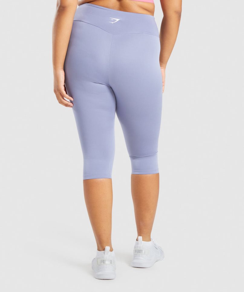 Women's Gymshark Training Cropped Leggings Light Blue | NZ 4DNJBC